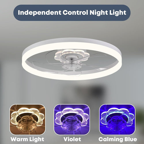 24 Inch Super Energy Efficient Ceiling Fan Night Light