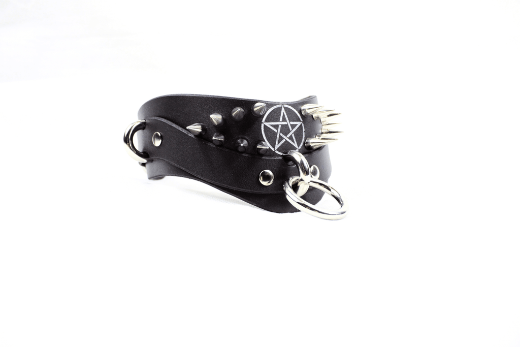Pentagram BDSM Collar – Gothic Spiked Posture Submissive Choker